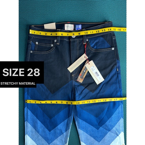 Alice + Olivia x Bronco Multicolored SB Wide Leg Bell Jeans - Picture 10 of 16